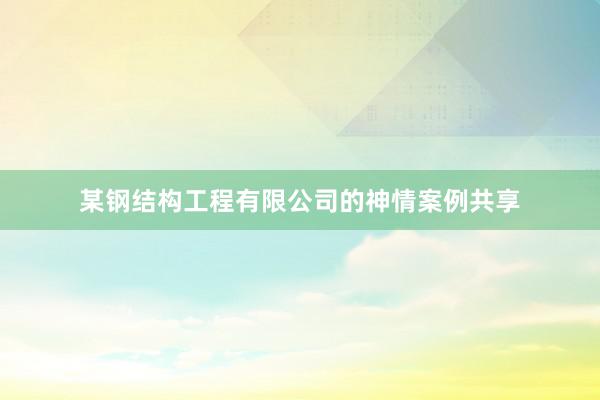 某钢结构工程有限公司的神情案例共享
